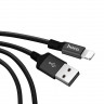 HOCO USB кабель X14 8-pin нейлон 2м (чёрный) 2899 - HOCO USB кабель X14 8-pin нейлон 2м (чёрный) 2899