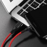 HOCO USB кабель Type-C U54 2.4A LED, 1.2 метра (красный) 6276 - HOCO USB кабель Type-C U54 2.4A LED, 1.2 метра (красный) 6276