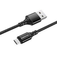 BOROFONE USB кабель micro BX54 2.4A, длина 1метр (чёрный) 5376