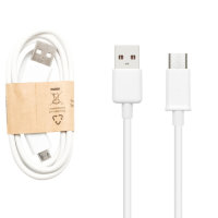 USB кабель micro 1A круглый 1м (белый) 12494