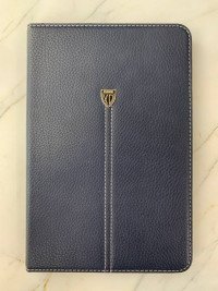 XUNOD Чехол для iPad mini 4 книжка с белой строчкой кожаный (синий) 9003