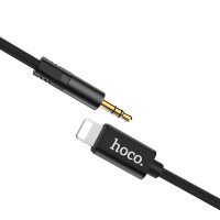 HOCO USB кабель 8-pin на AUX 3.5mm UPA13 1м (чёрный) 6375