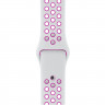 Ремешок силиконовый для Apple Watch 42mm / 44mm / 45mm спортивный Nike (бело-сиреневый) 1231 - Ремешок силиконовый для Apple Watch 42mm / 44mm / 45mm спортивный Nike (бело-сиреневый) 1231