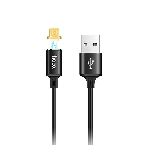 HOCO USB кабель micro U28 магнитный 1метр (чёрный) 5937