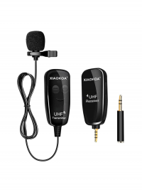 ДИСКОНТ XIAOKOA Беспроводной компактный петличный микрофон модель N81-UHF для камеры / телефона (для 1-го человека) 115061