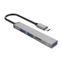 ORICO Хаб Type-C 4в1 (USB 3.0 х3 / TF Card x1) Г90-53172