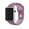 Ремешок силиконовый для Apple Watch 42mm / 44mm / 45mm спортивный Nike (сиренево-розовый) 1231 - Ремешок силиконовый для Apple Watch 42mm / 44mm / 45mm спортивный Nike (сиренево-розовый) 1231