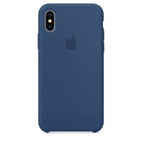 Чехол Silicone Case iPhone X / XS  (тёмно-синий) 6769