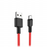HOCO USB кабель X29 micro 2A 1метр (красный) 9759 - HOCO USB кабель X29 micro 2A 1метр (красный) 9759