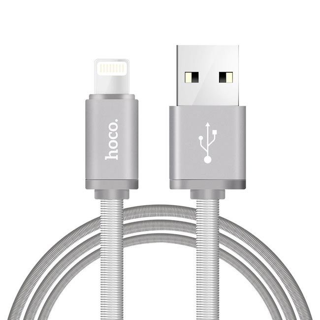 HOCO USB кабель U5 8-pin 2A 1.2м (серый) 7101