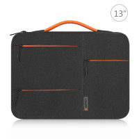 HAWEEL Папка-сумка для MacBook Pro / Air 13" карманы на молнии HWL2164 (чёрно-оранжевый) 6657