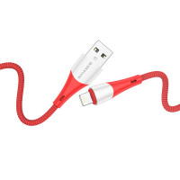 BOROFONE USB кабель lightning 8-pin BX60 2.4A, 1 метр (красный) 7608