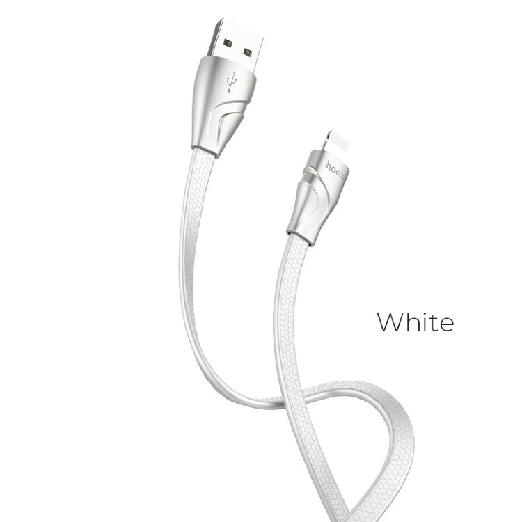 HOCO USB кабель U57 8-pin 2.4A 1.2м (серый) 1121