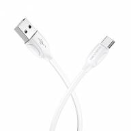 BOROFONE USB кабель Type-C BX19 3A, 1метр (белый) 1800 - BOROFONE USB кабель Type-C BX19 3A, 1метр (белый) 1800