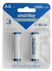 Аккумуляторы SmartBuy AA (HR6) 1000mAh NiMH комплект-2шт (27760)