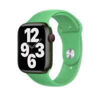Ремешок Apple Watch 38mm / 40mm / 41mm силикон гладкий (зелёный) 6339