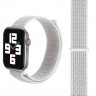 Ремешок Apple Watch 38mm / 40mm / 41mm нейлон на липучке (белый) 5502 - Ремешок Apple Watch 38mm / 40mm / 41mm нейлон на липучке (белый) 5502