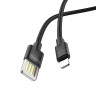 HOCO USB кабель U55 8-pin 2.4A 1.2м (чёрный) 6269 - HOCO USB кабель U55 8-pin 2.4A 1.2м (чёрный) 6269