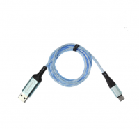 DENMEN USB кабель RGB Type-C D25T 2.4A, 1метр (RGB) 8095