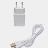 DENMEN СЗУ DC01L 2.4A USB-A 1 порт + USB кабель lightning 8-pin, длина: 1 метр (белый) Г-14 6257 - DENMEN СЗУ DC01L 2.4A USB-A 1 порт + USB кабель lightning 8-pin, длина: 1 метр (белый) Г-14 6257
