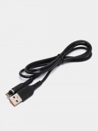 DENMEN USB кабель 8-pin lightning D18L 2.4A магнитный, 1 метр (чёрный) 7075