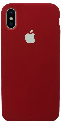 Чехол Silicone Case iPhone X / XS (бордо) 4670