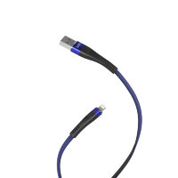 HOCO USB кабель 8-pin U39 2.4A 1.2м (чёрно-синий) 7343