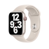 Ремешок Apple Watch 42mm / 44mm / 45mm силикон гладкий (бежевый) 6475