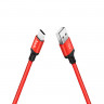HOCO USB кабель Type-C X14 нейлон, длина: 1 метр (красный) 2939 - HOCO USB кабель Type-C X14 нейлон, длина: 1 метр (красный) 2939