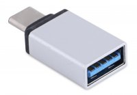 DENMEN Переходник Type-C / USB OTG 3.0 модель DU10  (серебро) 4477