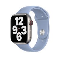Ремешок Apple Watch 42mm / 44mm / 45mm силикон гладкий (небесно-голубой) 6475