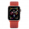 Ремешок Apple Watch 38mm / 40mm / 41mm нейлон на липучке (оранжево-серый) 5502 - Ремешок Apple Watch 38mm / 40mm / 41mm нейлон на липучке (оранжево-серый) 5502