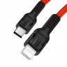 HOCO USB кабель Type-C на 8-pin U31 18W 1.2м (красный) 4688 - HOCO USB кабель Type-C на 8-pin U31 18W 1.2м (красный) 4688