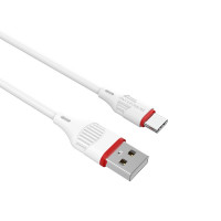 BOROFONE USB кабель Type-C BX17 3A, длина: 1 метр (белый) 3938