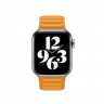 Ремешок Apple Watch 38mm / 40mm / 41mm шагрень NEW кожаный на магнитах (жёлтый) 7703 - Ремешок Apple Watch 38mm / 40mm / 41mm шагрень NEW кожаный на магнитах (жёлтый) 7703