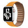 Ремешок Apple Watch 38mm / 40mm / 41mm шагрень NEW кожаный на магнитах (жёлтый) 7703 - Ремешок Apple Watch 38mm / 40mm / 41mm шагрень NEW кожаный на магнитах (жёлтый) 7703