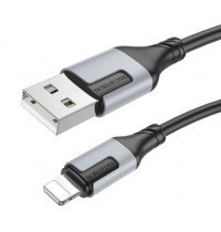 BOROFONE USB кабель 8-pin lightning BX101 2.4A 1метр (чёрный) 8040