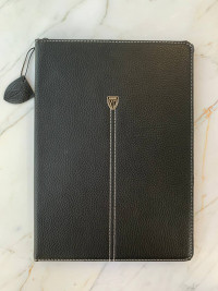 УЦЕНКА XUNOD Чехол для iPad Air 2 / iPad Pro 9.7 книжка кожаный с белой строчкой (чёрный) 9104