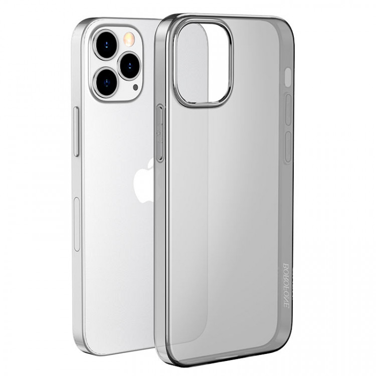 BOROFONE Чехол для iPhone 12 / 12 Pro TPU Ultra Slim Design (прозрачный серый) 9508