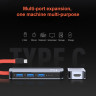ROCK Хаб Type-C 5в1 (PD 100W х1 / USB 3.0 x3 / HDMI x1) модель TR04 (52229) - ROCK Хаб Type-C 5в1 (PD 100W х1 / USB 3.0 x3 / HDMI x1) модель TR04 (52229)