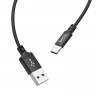 HOCO USB кабель Type-C X14 нейлон, длина: 1 метр (чёрный) 2939 - HOCO USB кабель Type-C X14 нейлон, длина: 1 метр (чёрный) 2939