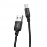 HOCO USB кабель Type-C X14 нейлон, длина: 1 метр (чёрный) 2939 - HOCO USB кабель Type-C X14 нейлон, длина: 1 метр (чёрный) 2939