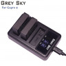 GREY SKY ЗУ док-станция LCD экран для 3х АКБ на GoPro 4 (155021) - GREY SKY ЗУ док-станция LCD экран для 3х АКБ на GoPro 4 (155021)