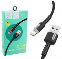 VDENMENV USB кабель 8-pin lightning D46L 2.4A 1метр (чёрно-красный) 8045