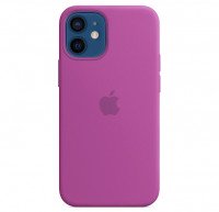 Чехол Silicone Case iPhone 12 mini (малиновый) 3736