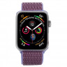 Ремешок Apple Watch 38mm / 40mm / 41mm нейлон на липучке (фиолетово-серый) 5502 - Ремешок Apple Watch 38mm / 40mm / 41mm нейлон на липучке (фиолетово-серый) 5502