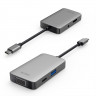 WIWU Кардридер / Хаб Type-C 5 портов (HDMI+VGA+AUX) серый (8104) - WIWU Кардридер / Хаб Type-C 5 портов (HDMI+VGA+AUX) серый (8104)