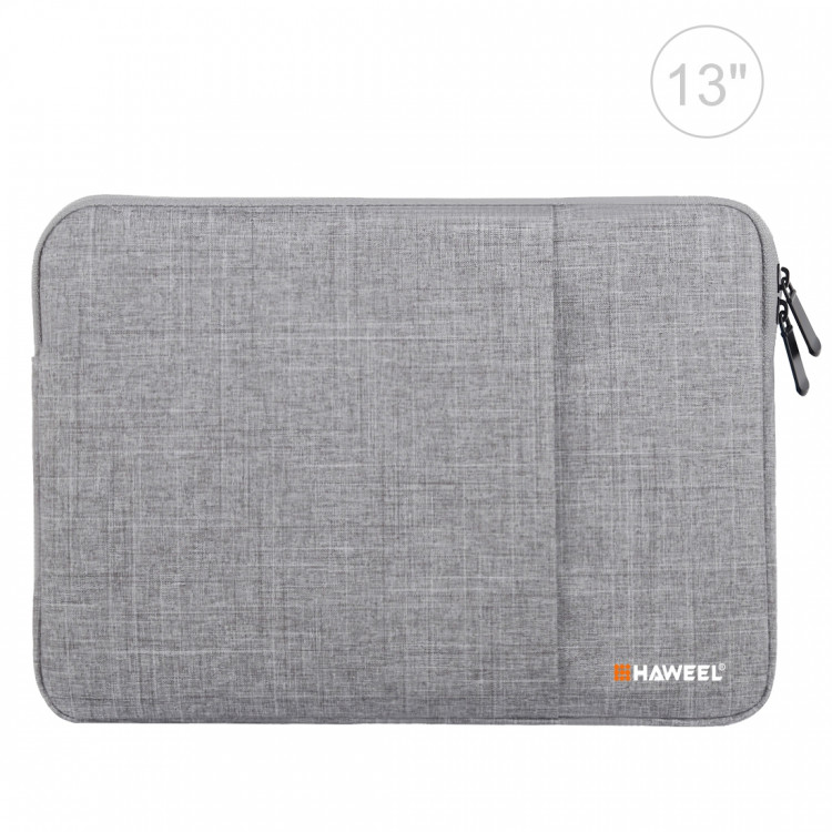 HAWEEL Папка-чехол для MacBook Pro / Air 13" с карманом HWL2813 (серый) 6756
