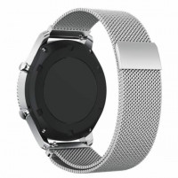 Ремешок металлический 22mm для умных часов "Миланская петля на магните" (серебро) 27814