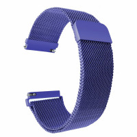 Ремешок металлический 22mm для умных часов "Миланская петля на магните" (синий) 27814